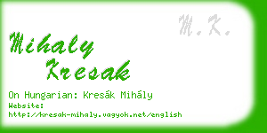 mihaly kresak business card